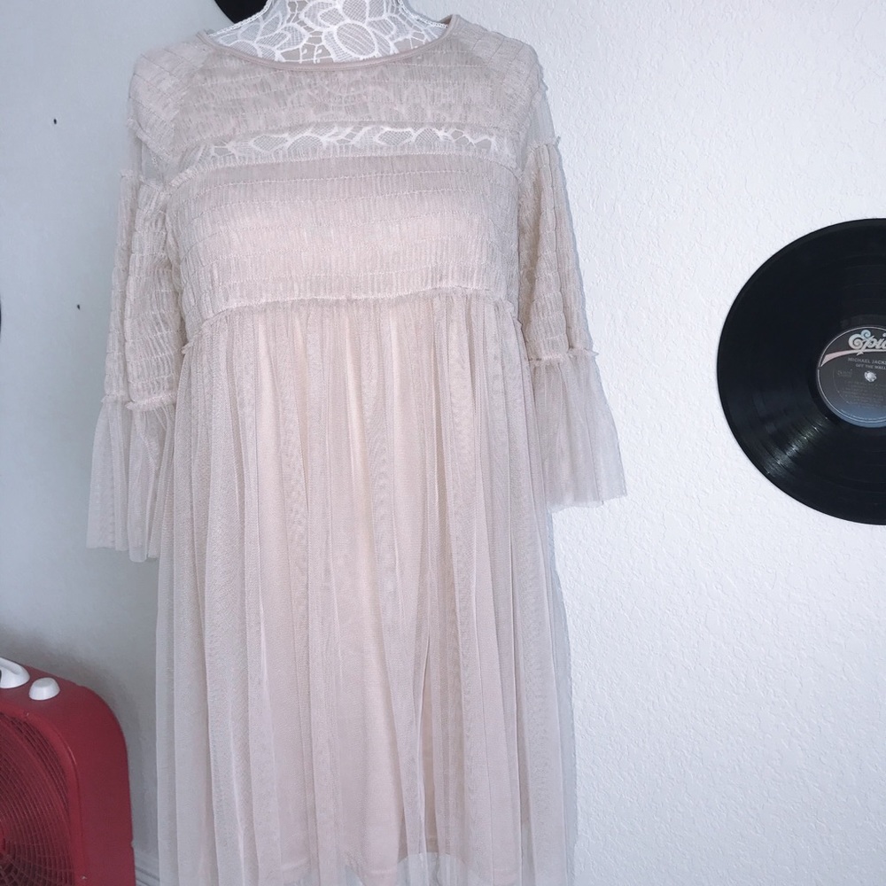 Sheer light pink/cream dress